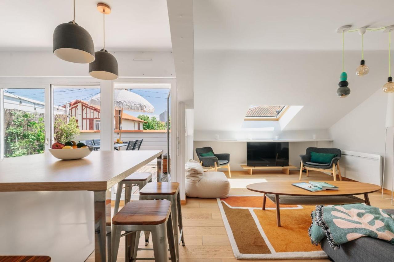Ferienwohnung Little Bibi Terrace - Cote Des Basques And Private Garage Biarritz Exterior foto
