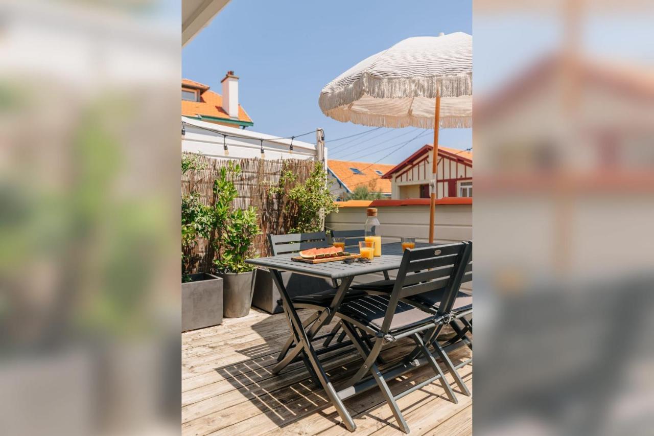 Ferienwohnung Little Bibi Terrace - Cote Des Basques And Private Garage Biarritz Exterior foto